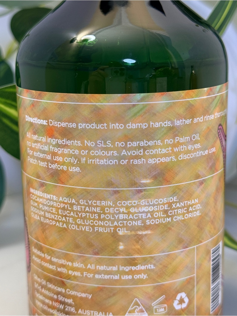 Olive Oil Skincare Company Blue Mallee Eucalyptus Hand Wash NEW - Picture 3 of 4